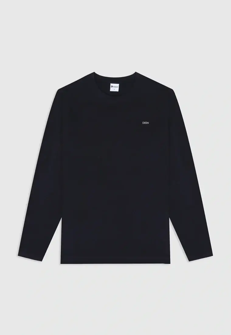 Full Sleeve Black T-shirt in Cotton Blend