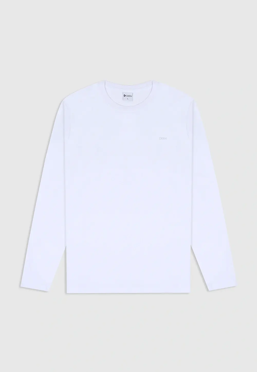 Full Sleeve White T-shirt in Cotton Blend