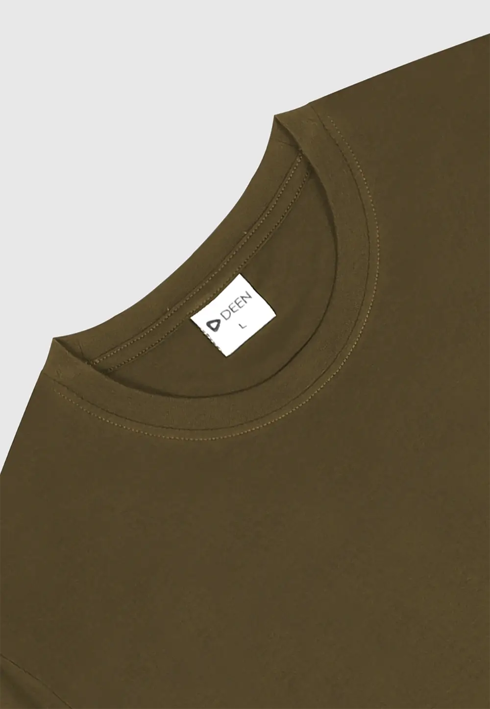 Full Sleeve Olive T-shirt in Cotton Blend - Image 2