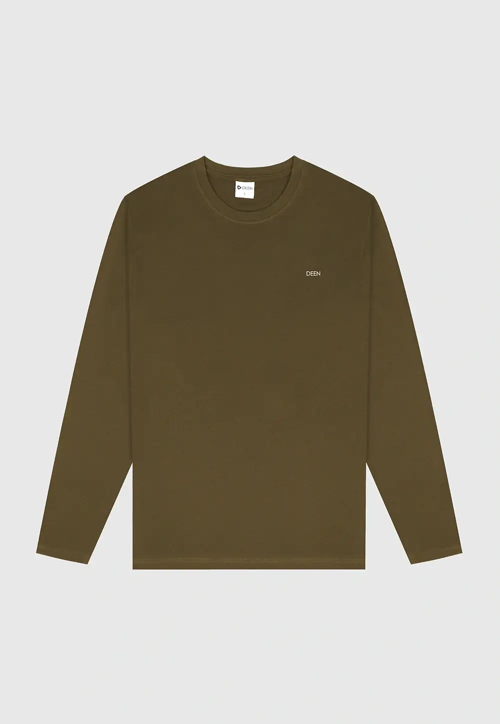 Full Sleeve Olive T-shirt in Cotton Blend