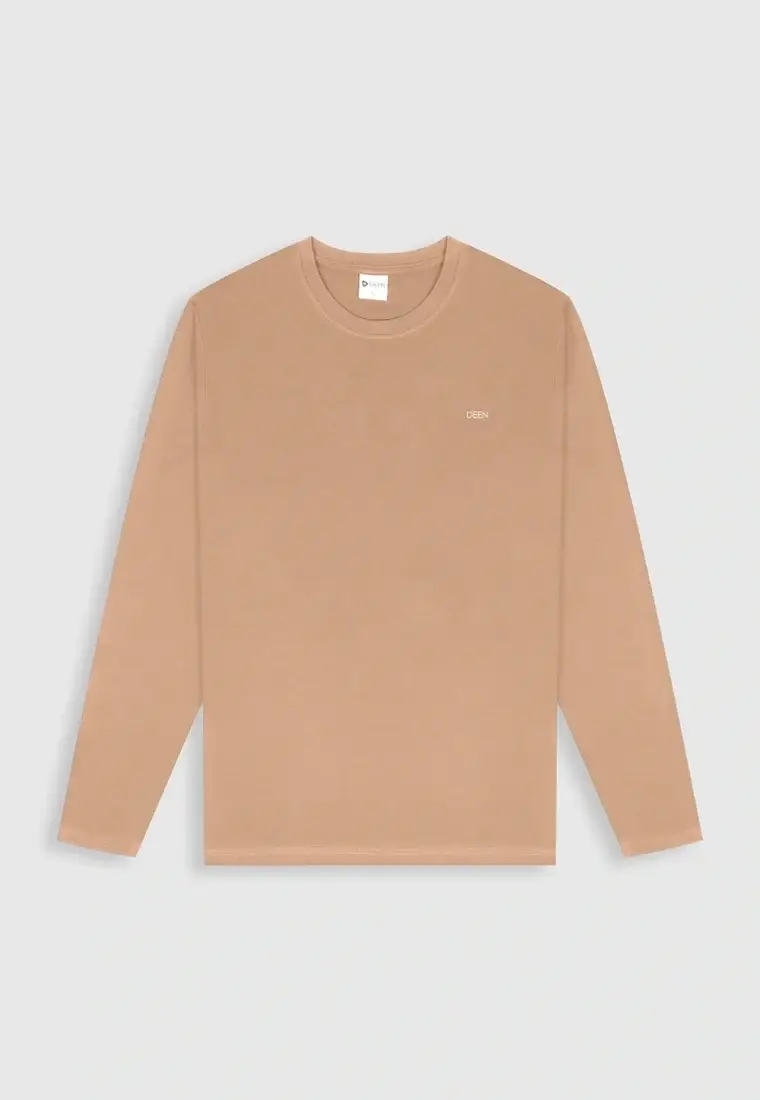 Full Sleeve Brown T-shirt in Cotton Blend