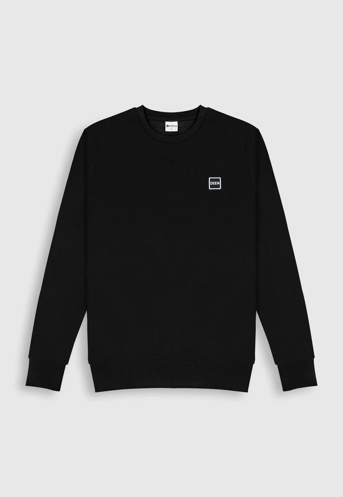 Black Sweatshirt in Cotton-Terry