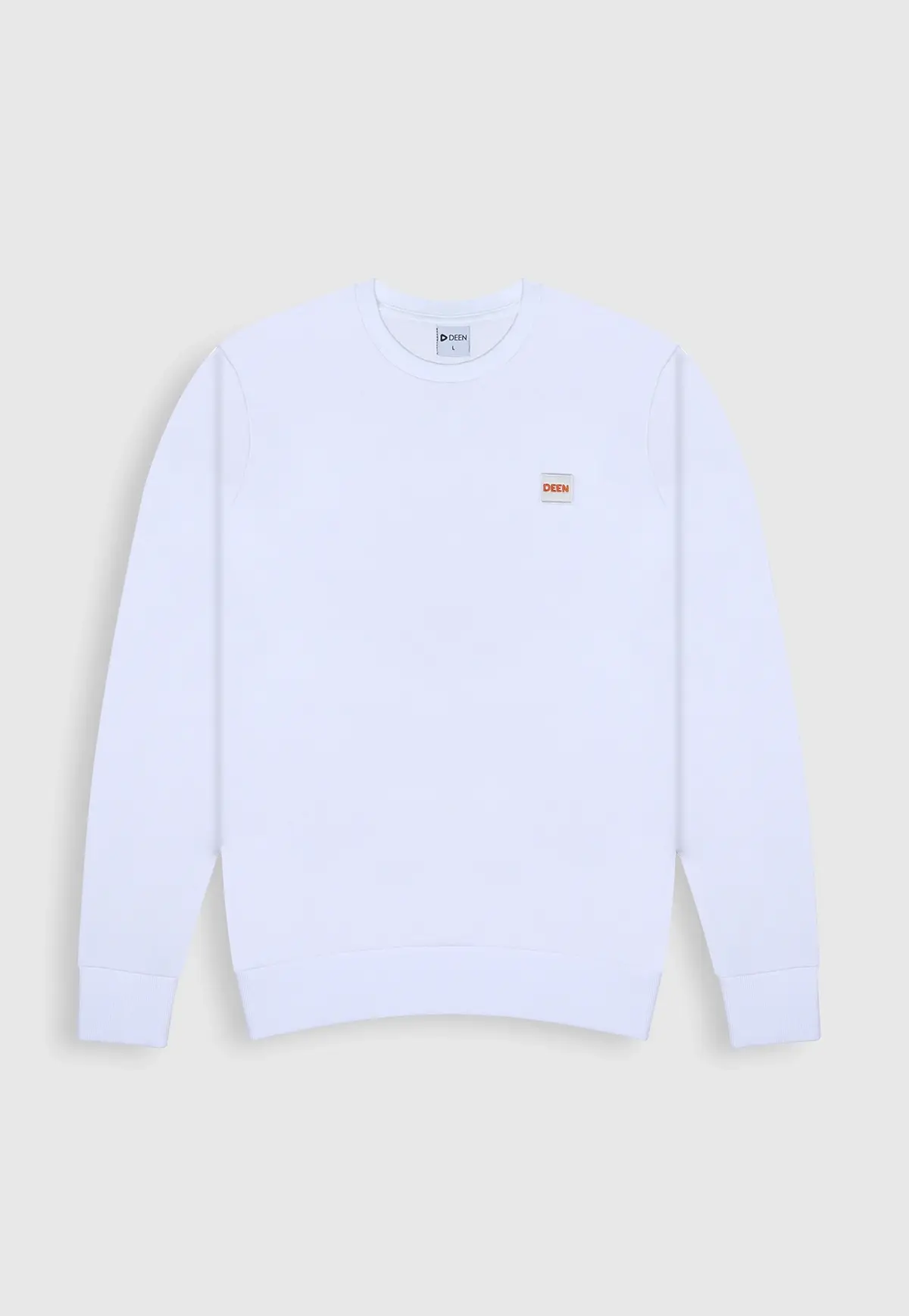 White Sweatshirt in Cotton-Terry