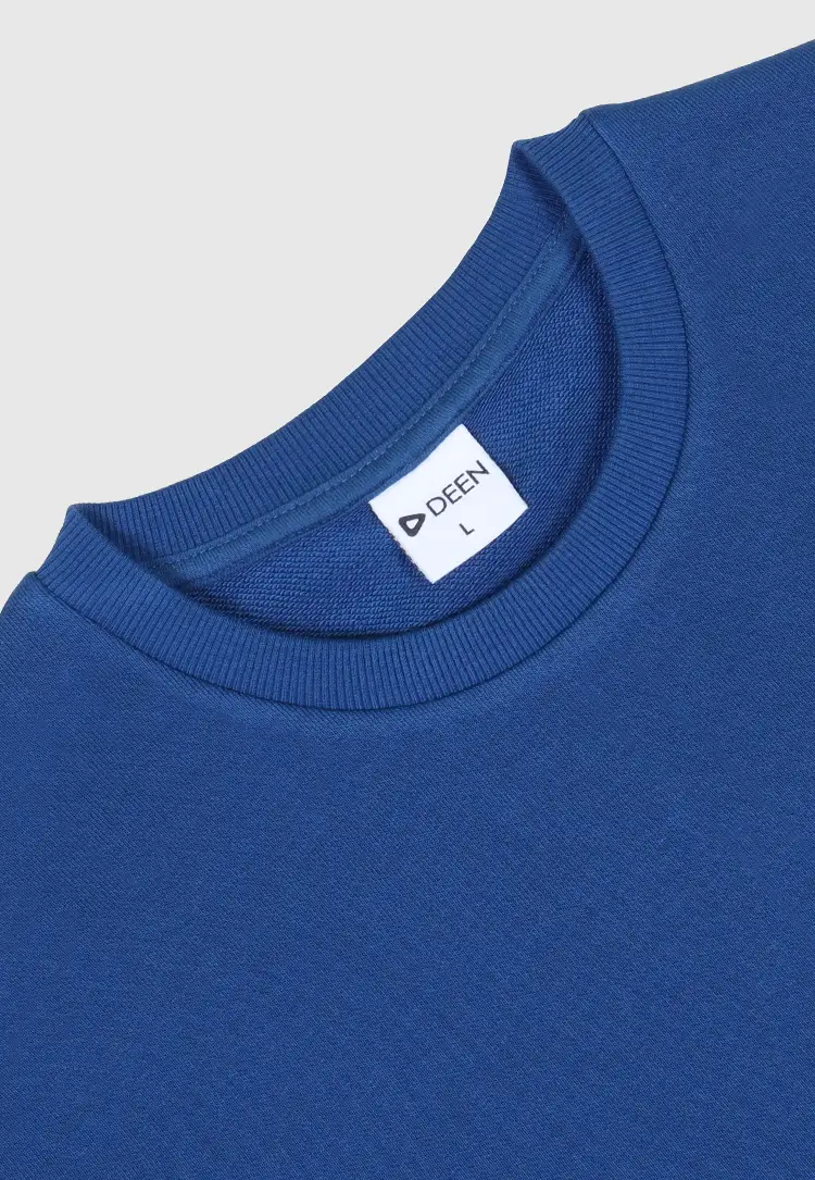 Blue Sweatshirt in Cotton-Terry - Image 3