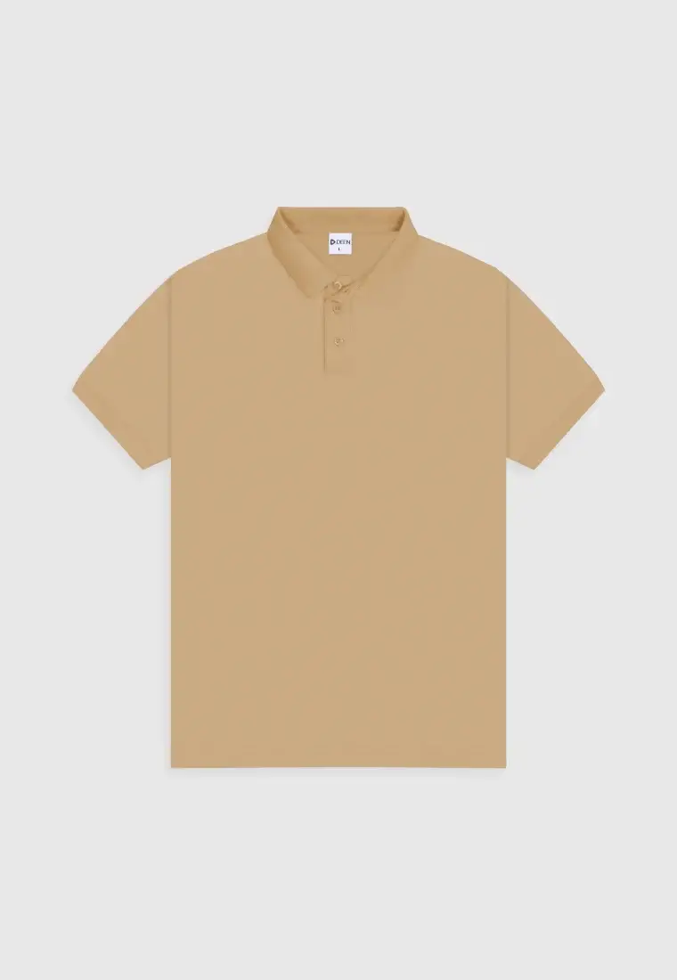 Brown Polo Shirt in Cotton Blend