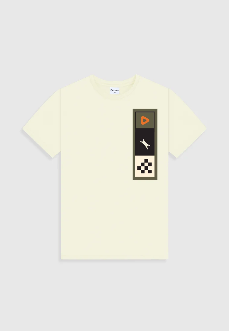 Cotton Glass Green T-shirt with Artwork
