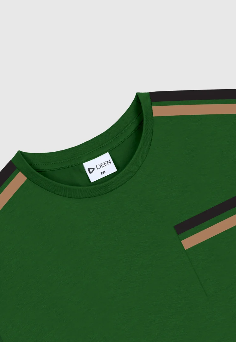 Cotton Green T shirt with Print 362 2