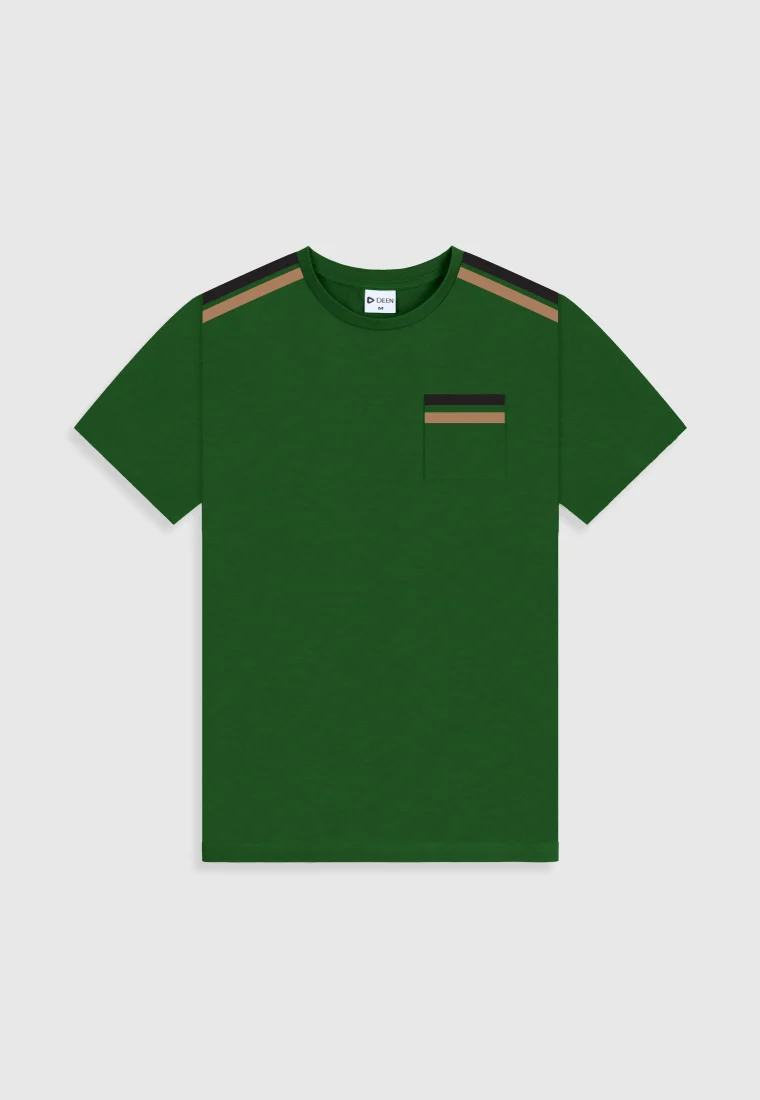Cotton Green T-shirt with Print