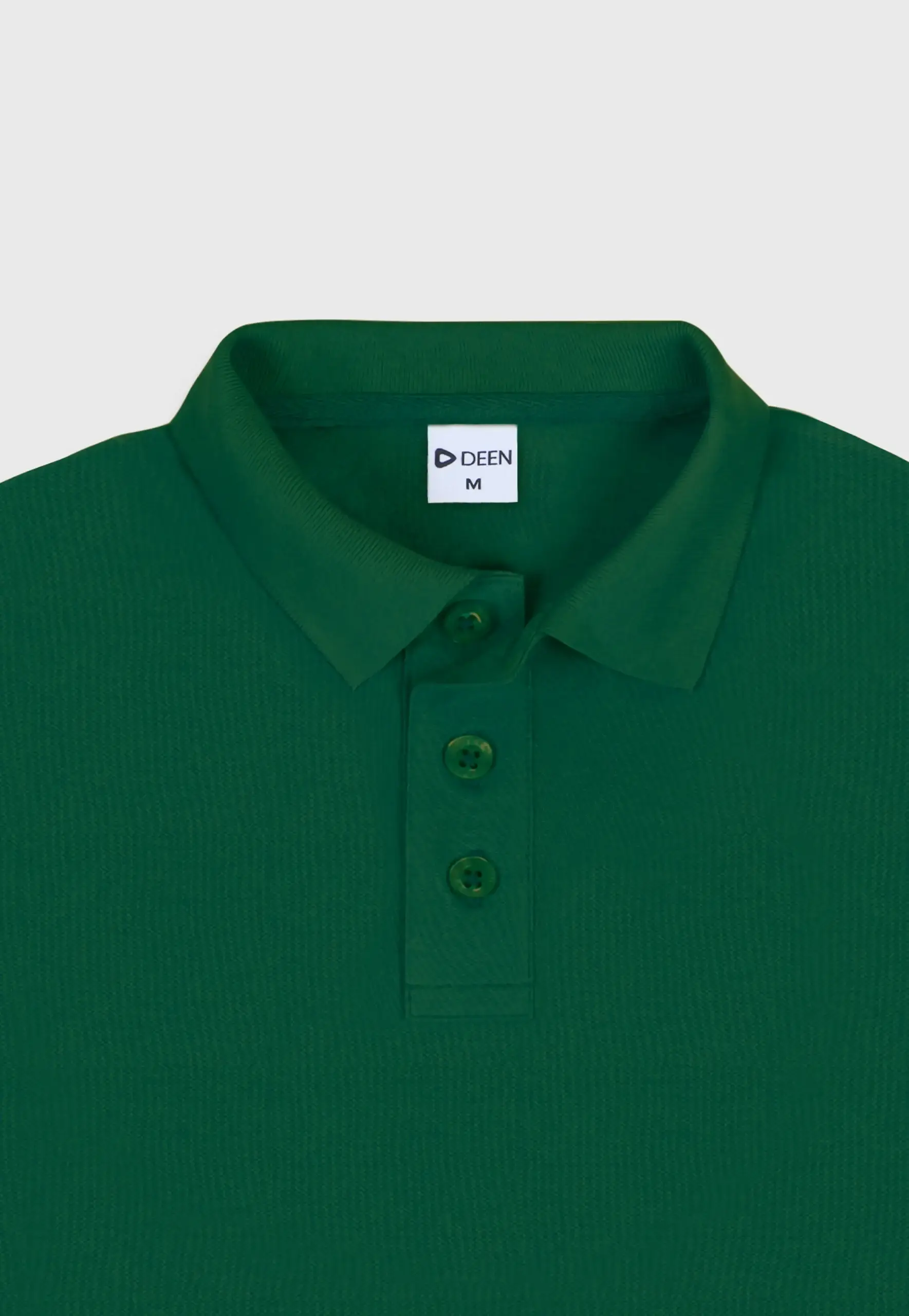 Green Polo Shirt in Cotton Pique - Image 2