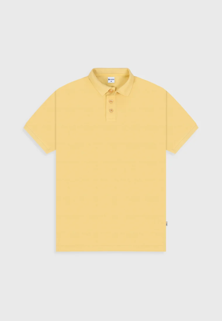 Light Beige Polo Shirt in Cotton Pique