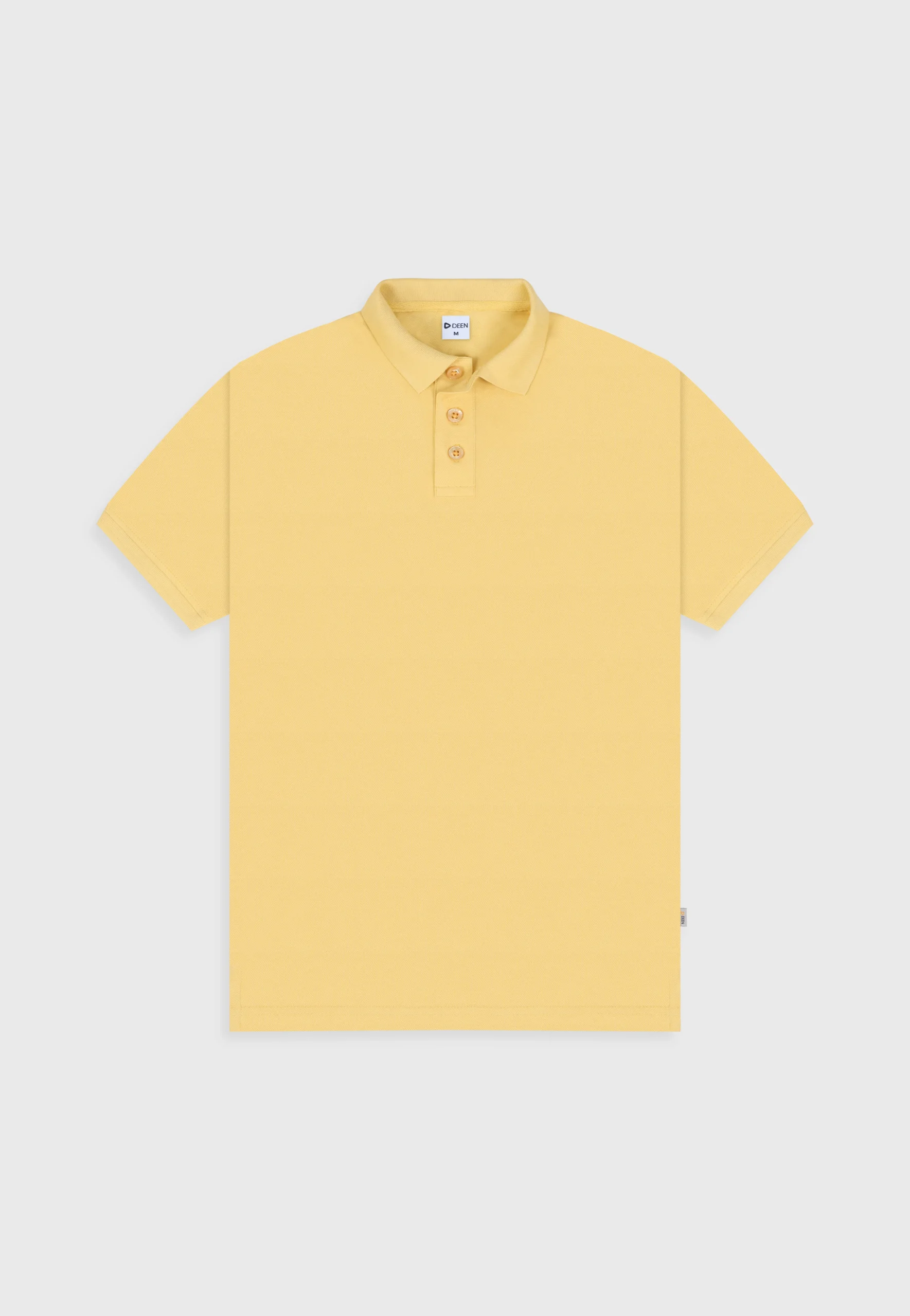 Light Beige Polo Shirt in Cotton Pique