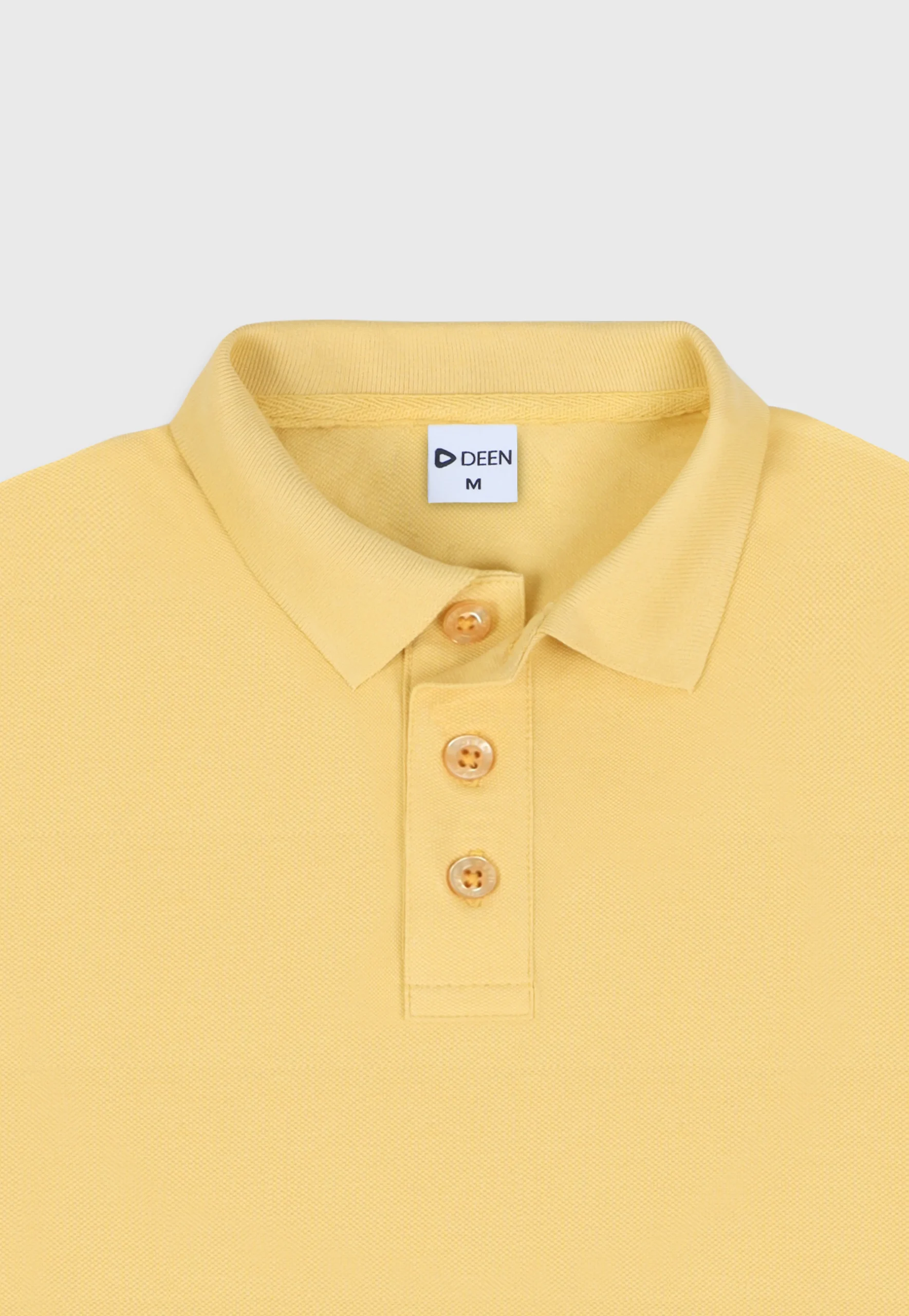 Light Beige Polo Shirt in Cotton Pique - Image 2