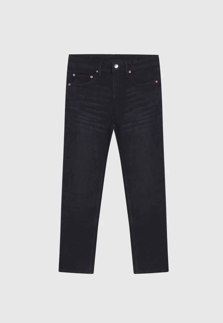 DEEN Slim Fit Black Faded Jeans