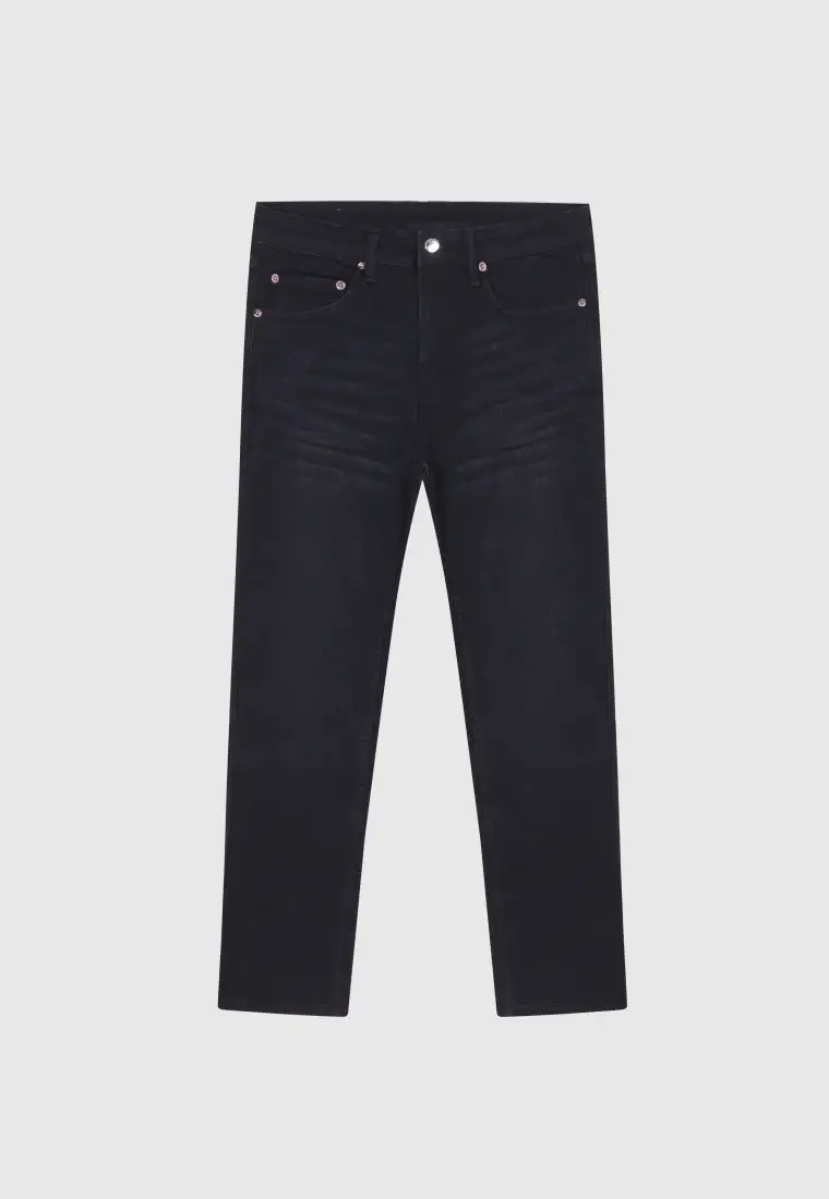 DEEN Slim Fit Black Faded Jeans
