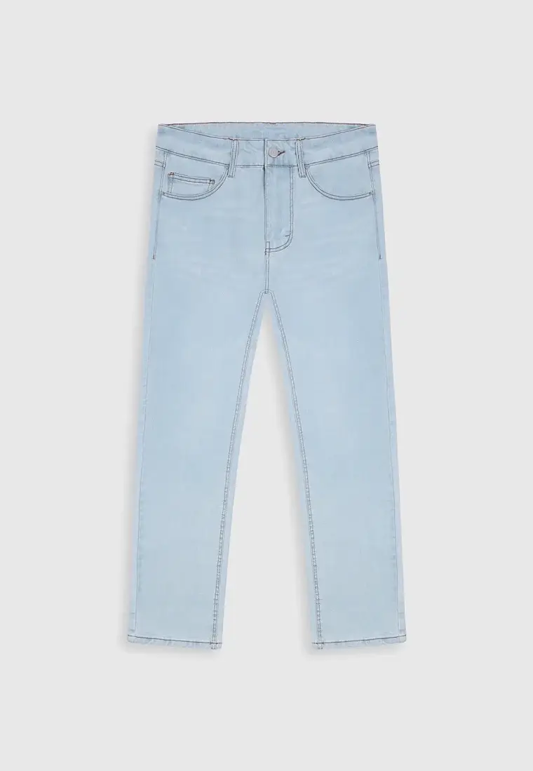 Regular Fit Light Wash Blue Jeans