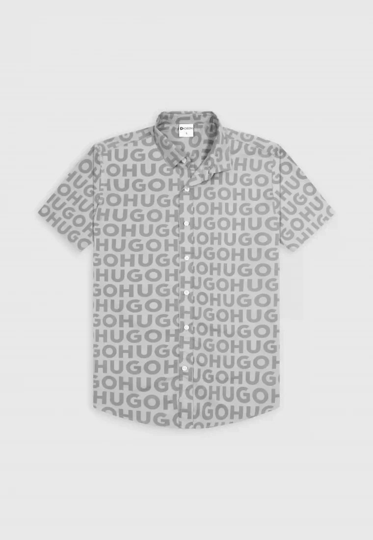 Abstract Cotton Shirt - Regular Fit