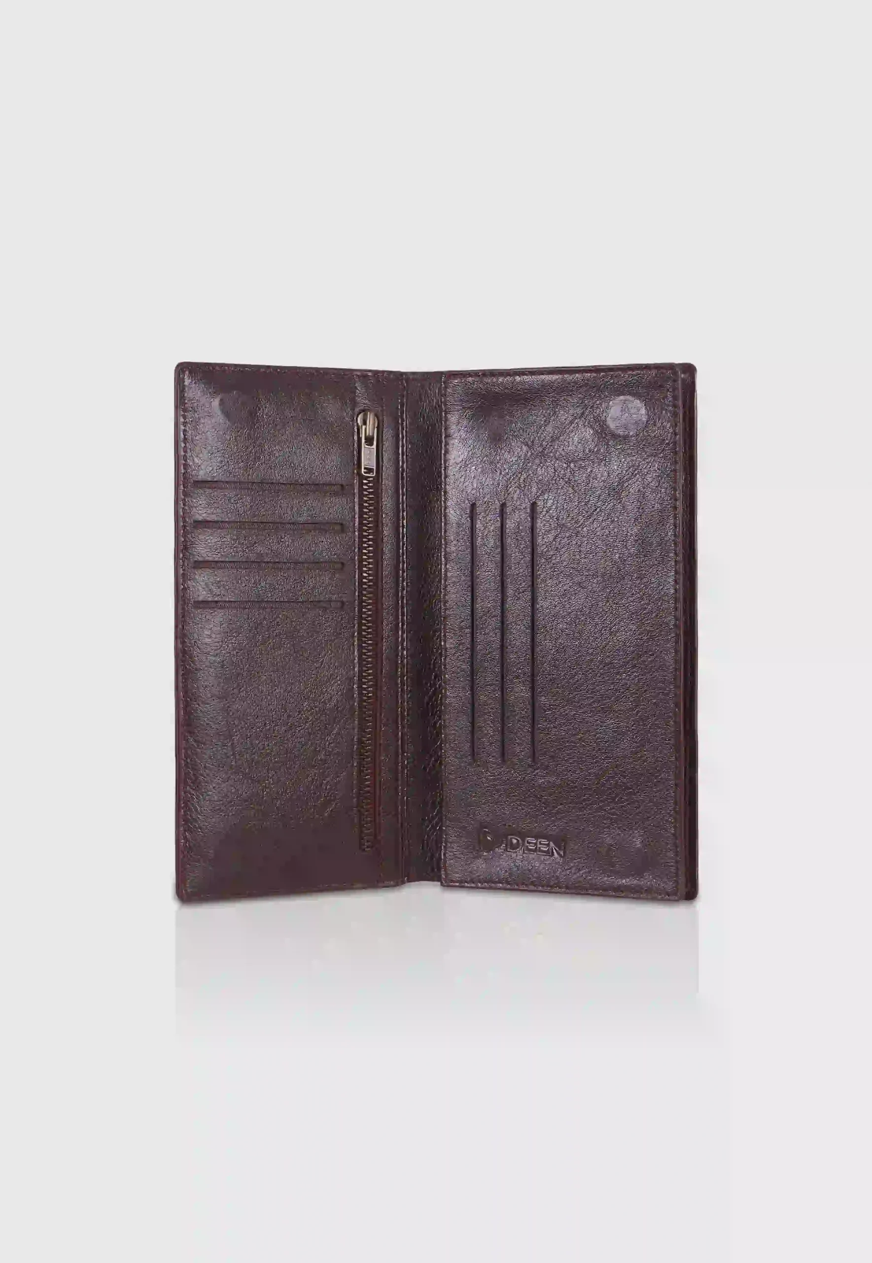 Crocodile Embossed Leather Long Wallet - Image 2