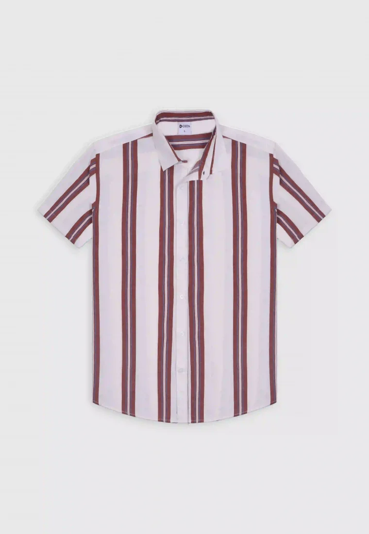 Stripe Cotton Shirt - Regular Fit