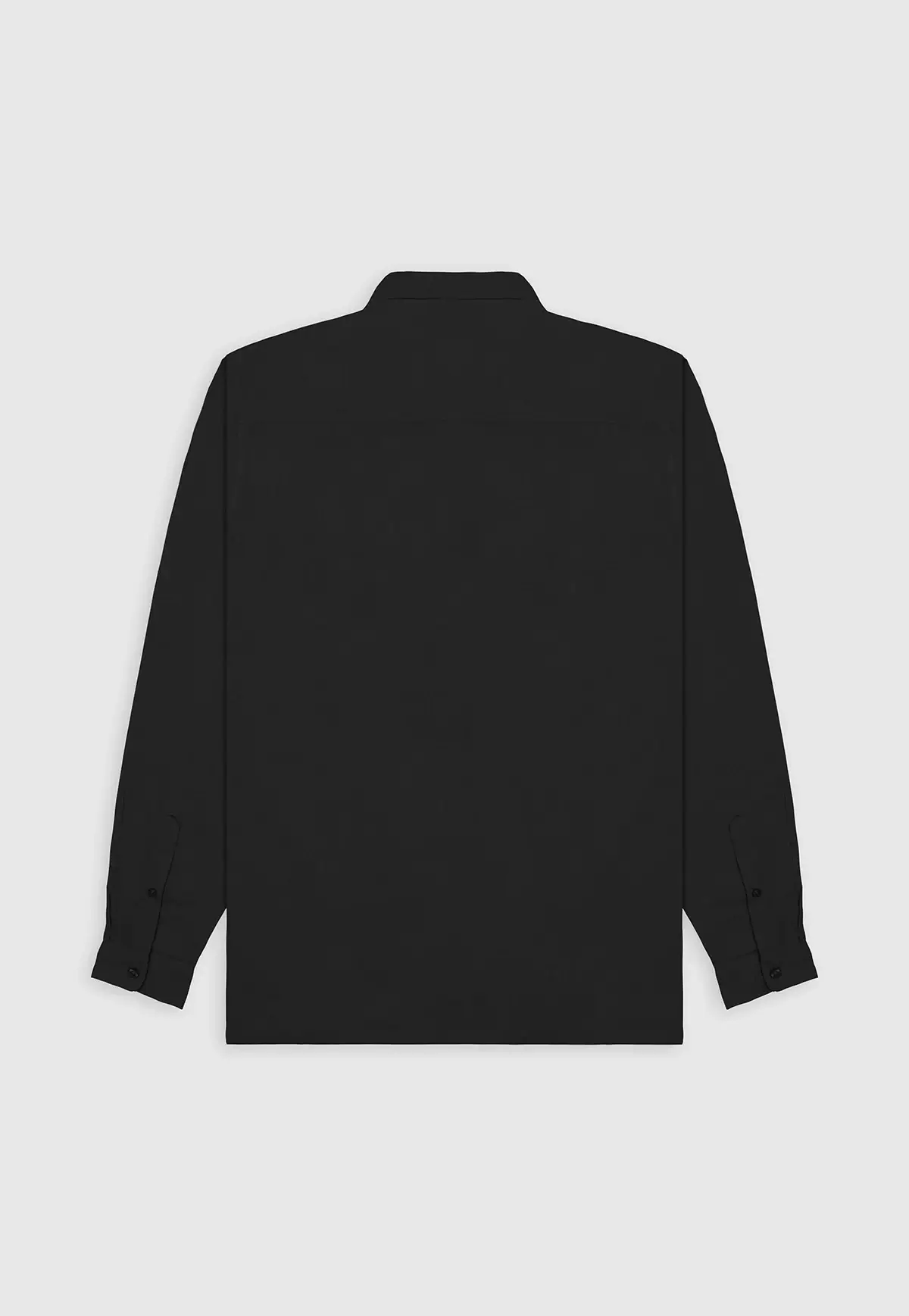 Mid Black Kaftan Cotton Shirt - Regular Fit - Image 2