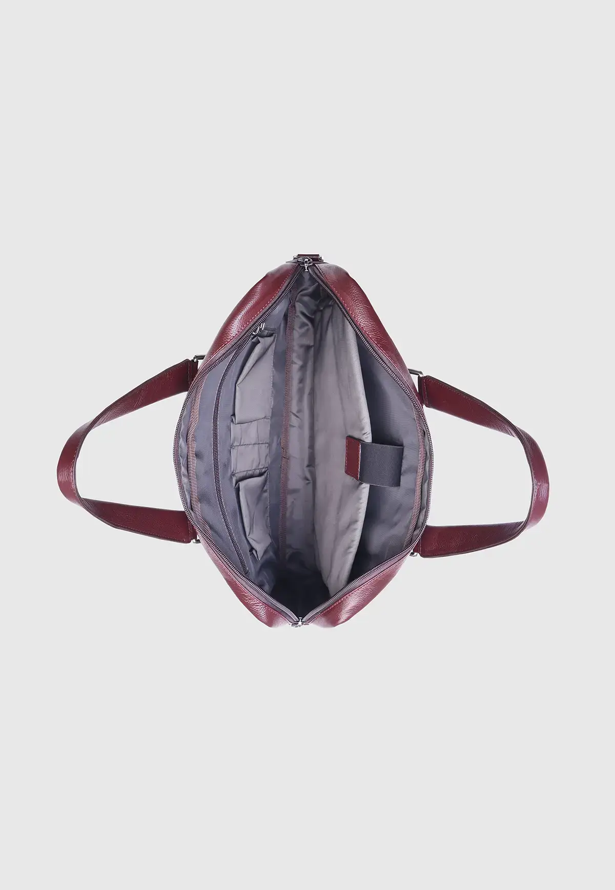 Matte Maroon Executive Leather Bag - Image 4