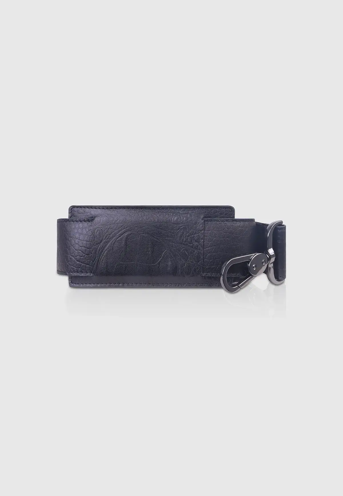 Croco Black Executive Leather Bag - Image 3