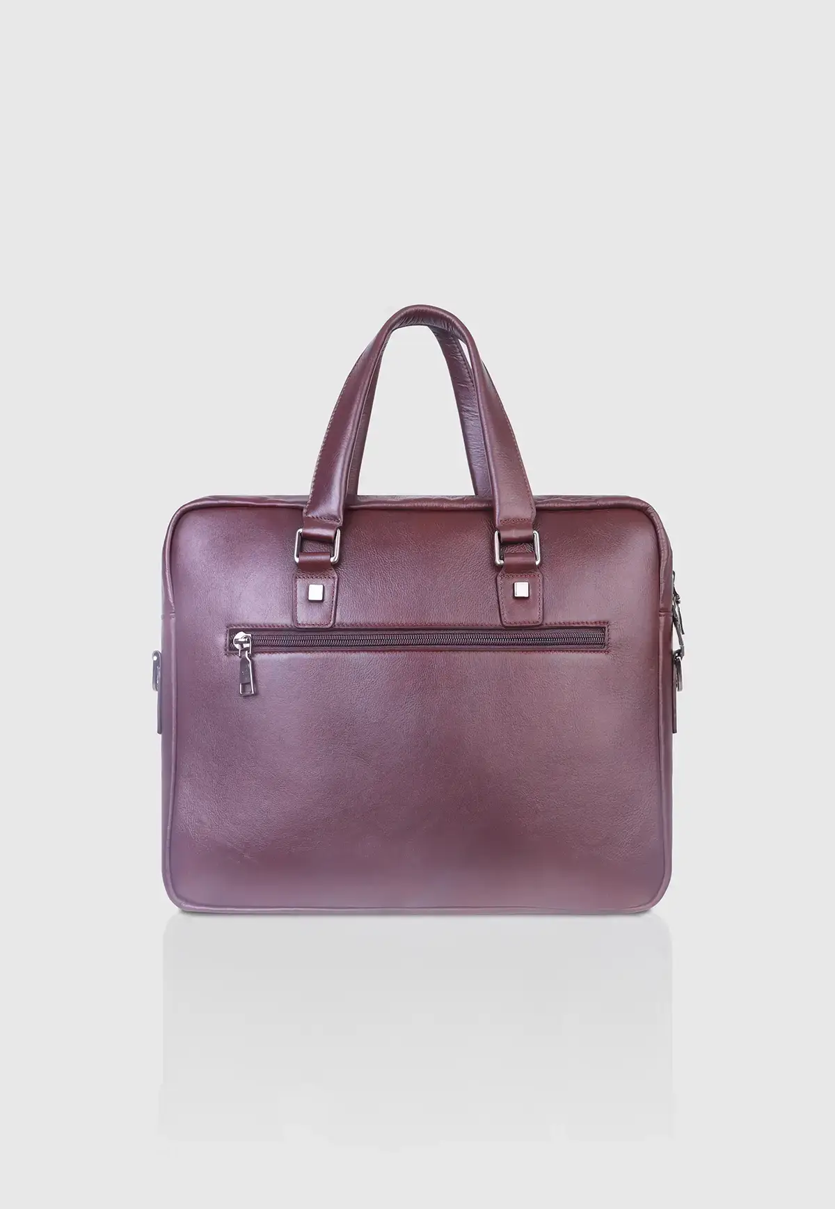 Matte Maroon Executive Leather Bag - Image 2