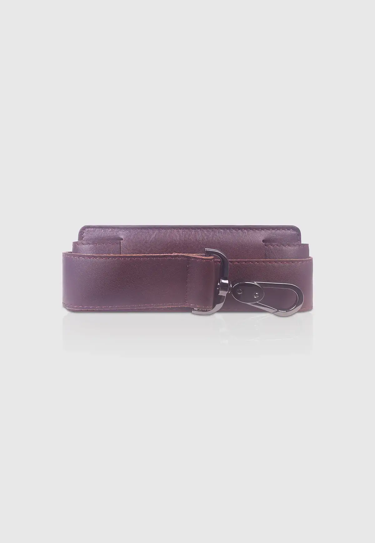 Matte Maroon Executive Leather Bag - Image 3