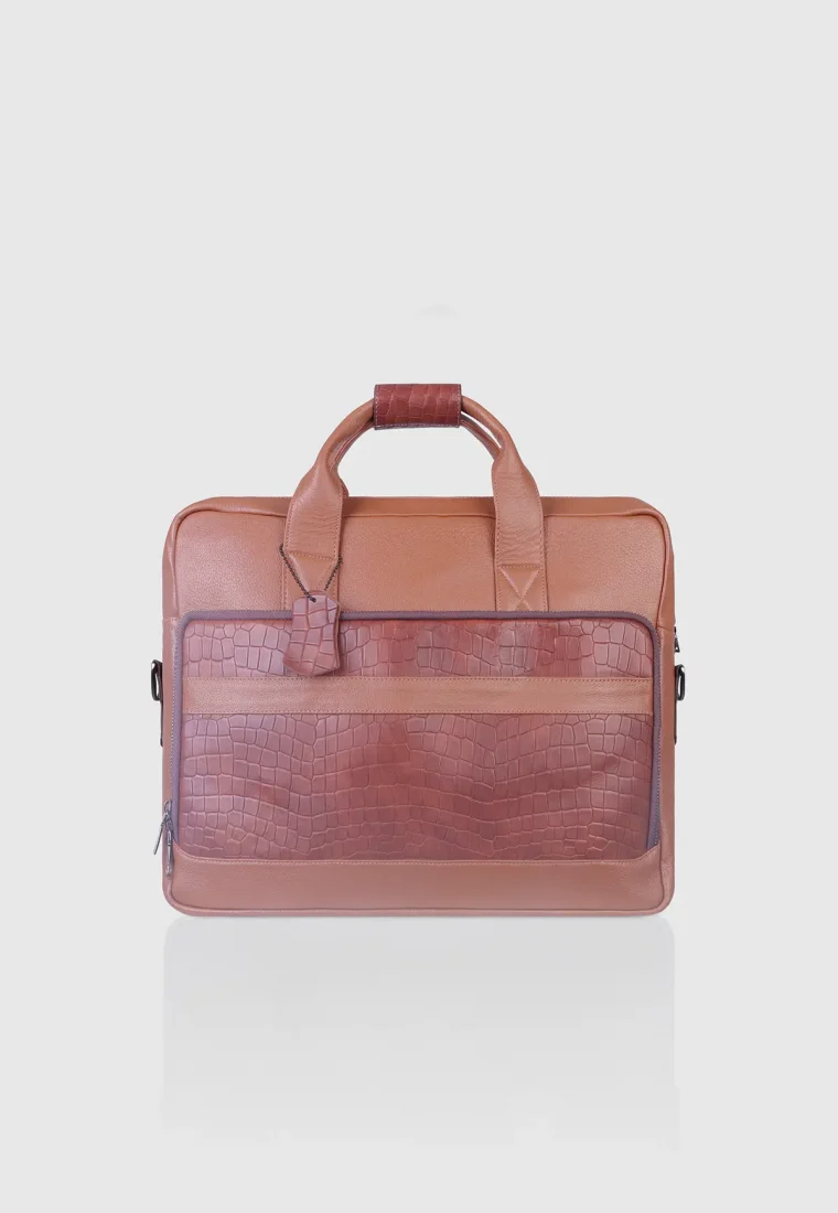 Dual Textured Executive Leather Bag