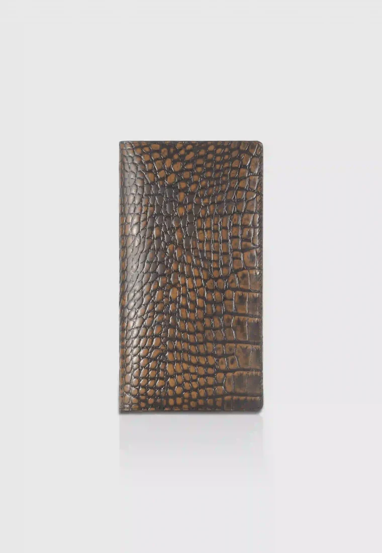 Rustic Classic Leather Coin Pocket Long Wallet