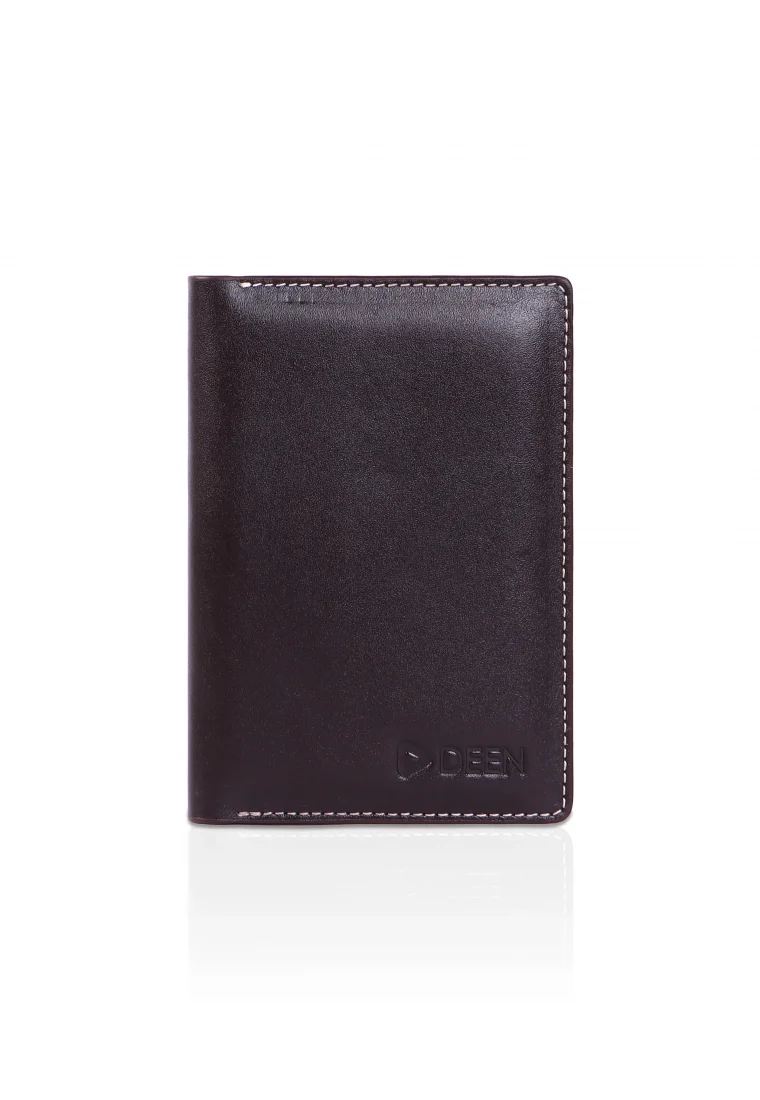 Choco Defined Leather Passport Holder