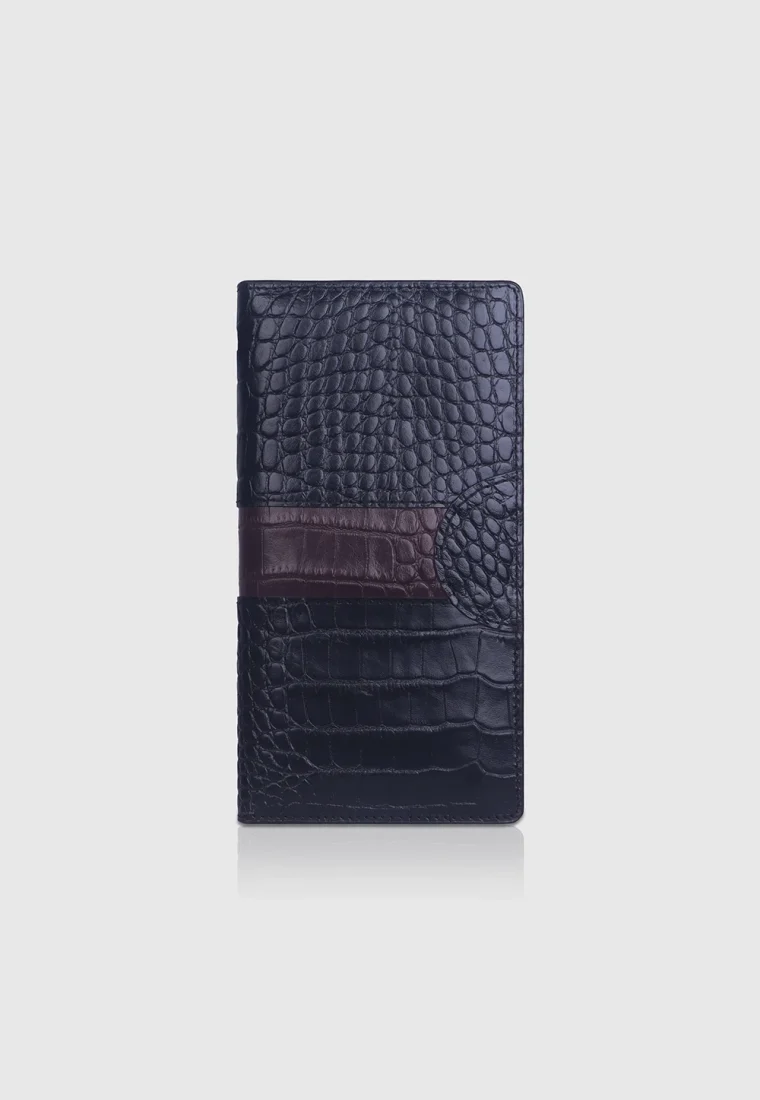 Dual Drift Concealed Leather Long Wallet