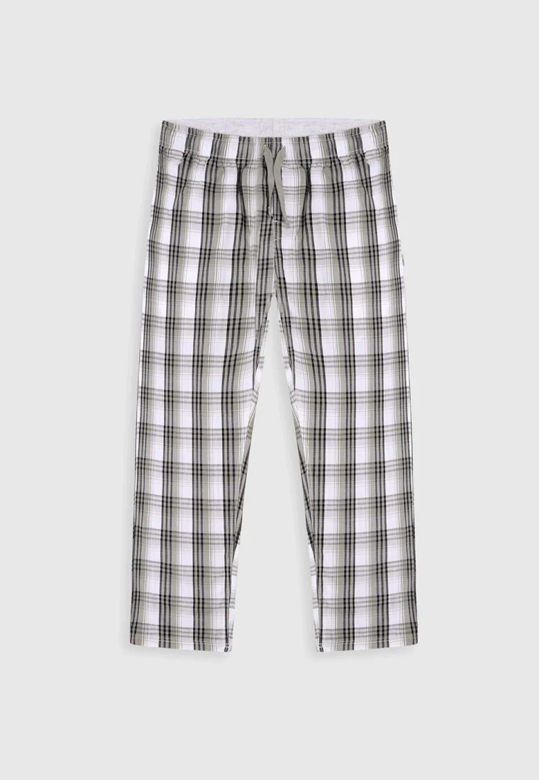 Sand Check Trousers - Regular Fit