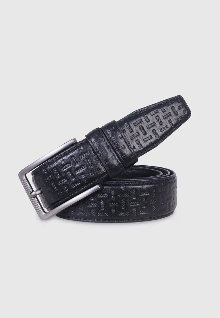 Black Premium Leather Belt