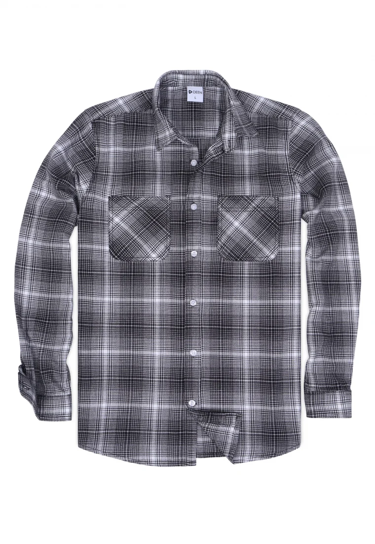Black Scribble Flannel Shirt - Regular fit