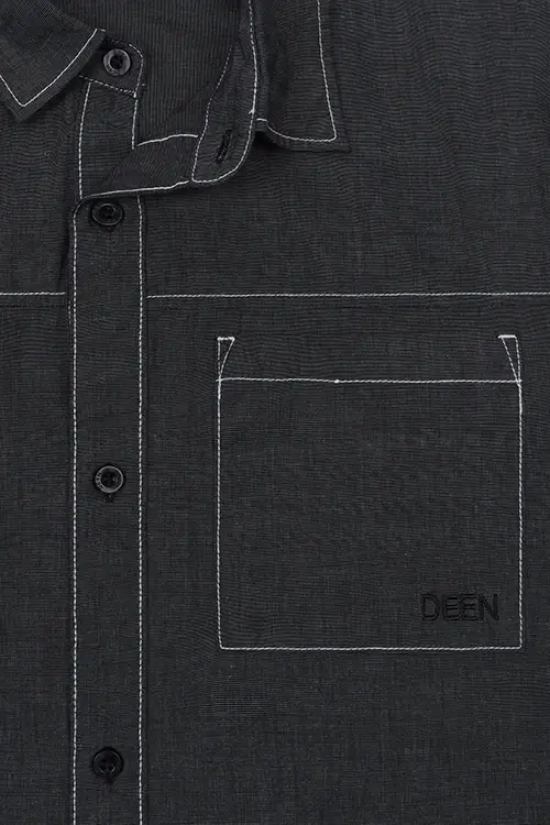 Ash Contrast Stitch Shirt - Regular Fit - Image 5