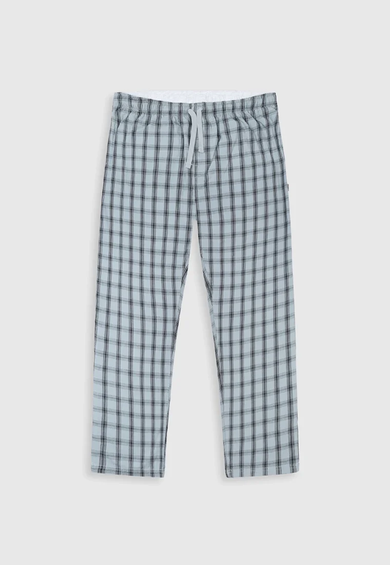 Light Grey Check Trousers – Regular Fit