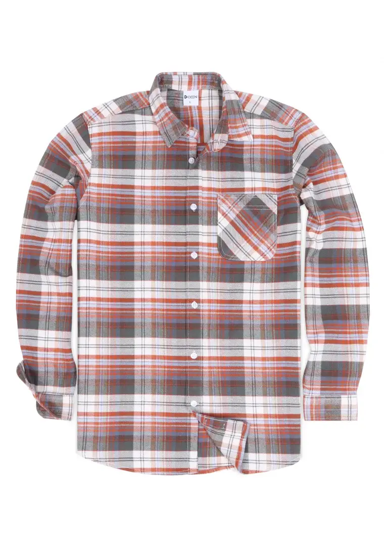 Rust Trail Flannel Shirt - Regular fit