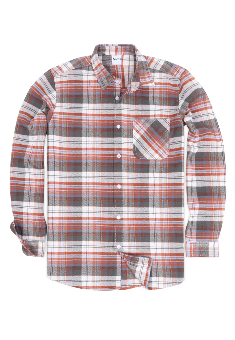 Rust Trail Flannel Shirt - Regular fit