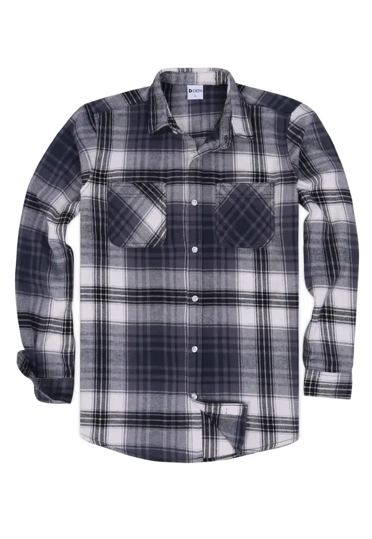 Midnight Check Flannel Shirt - Regular fit