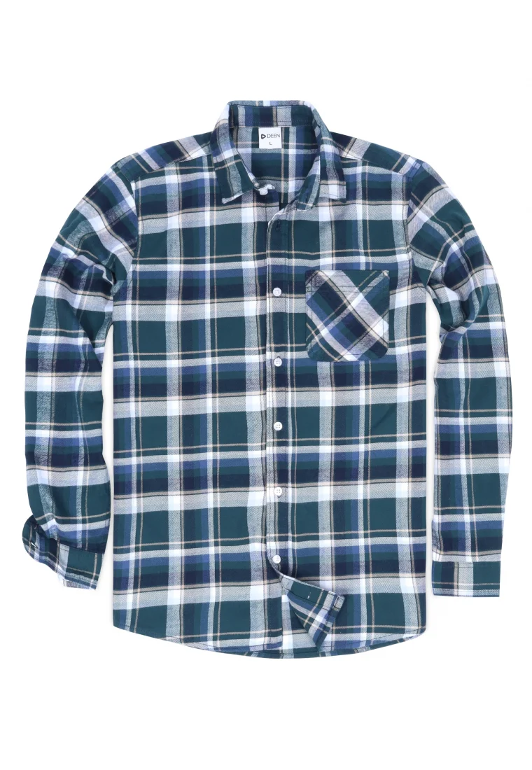 Teal Woods Flannel Shirt - Regular fit