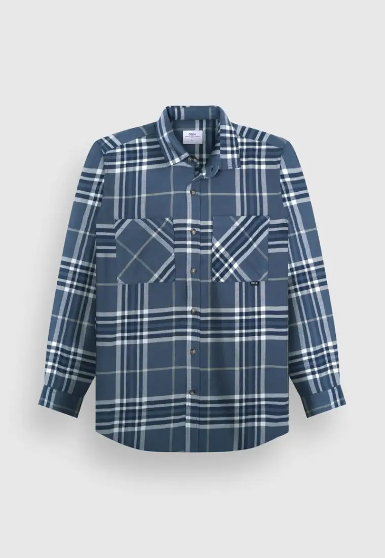 Navy Heritage Flannel Shirt