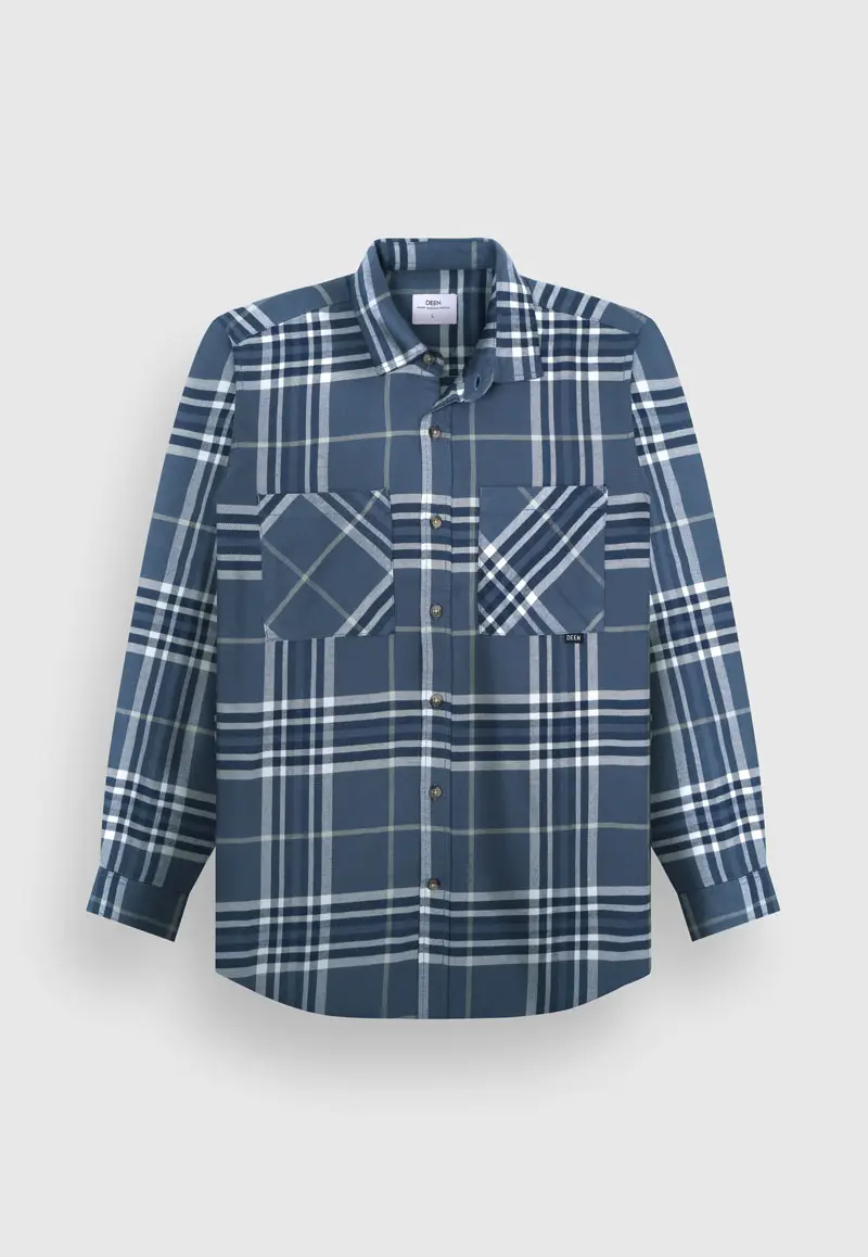 Navy Heritage Flannel Shirt