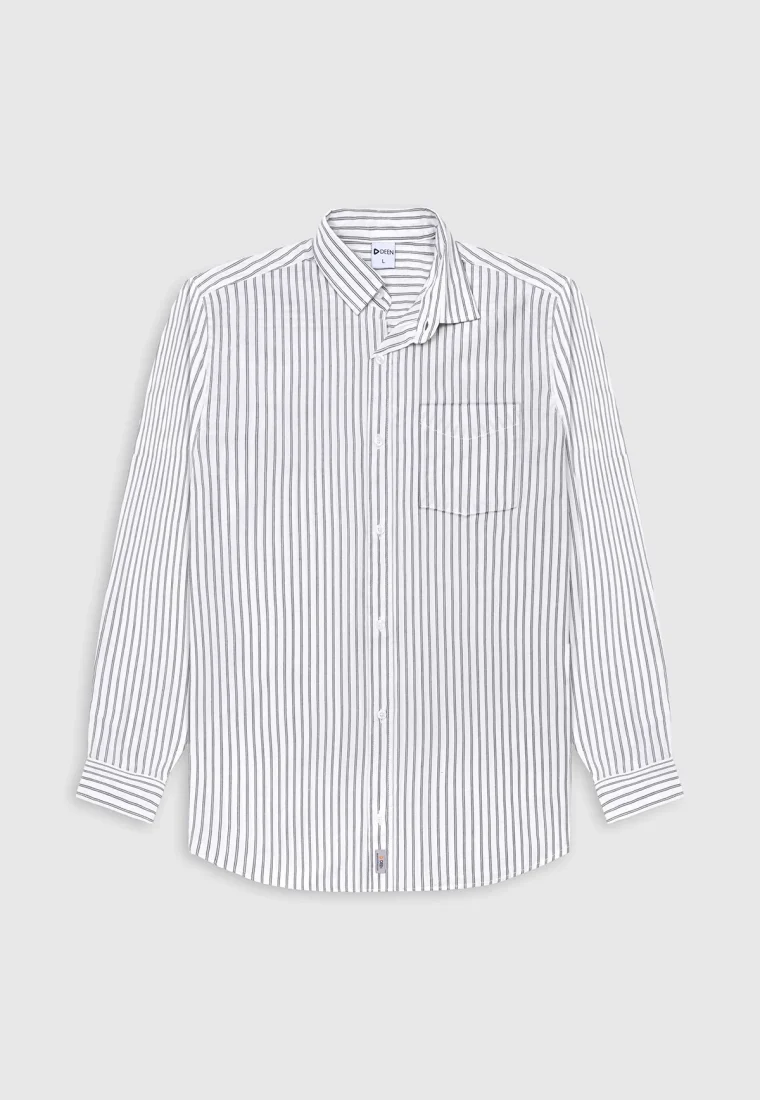 White Pinstripe Full Sleeve Shirt
