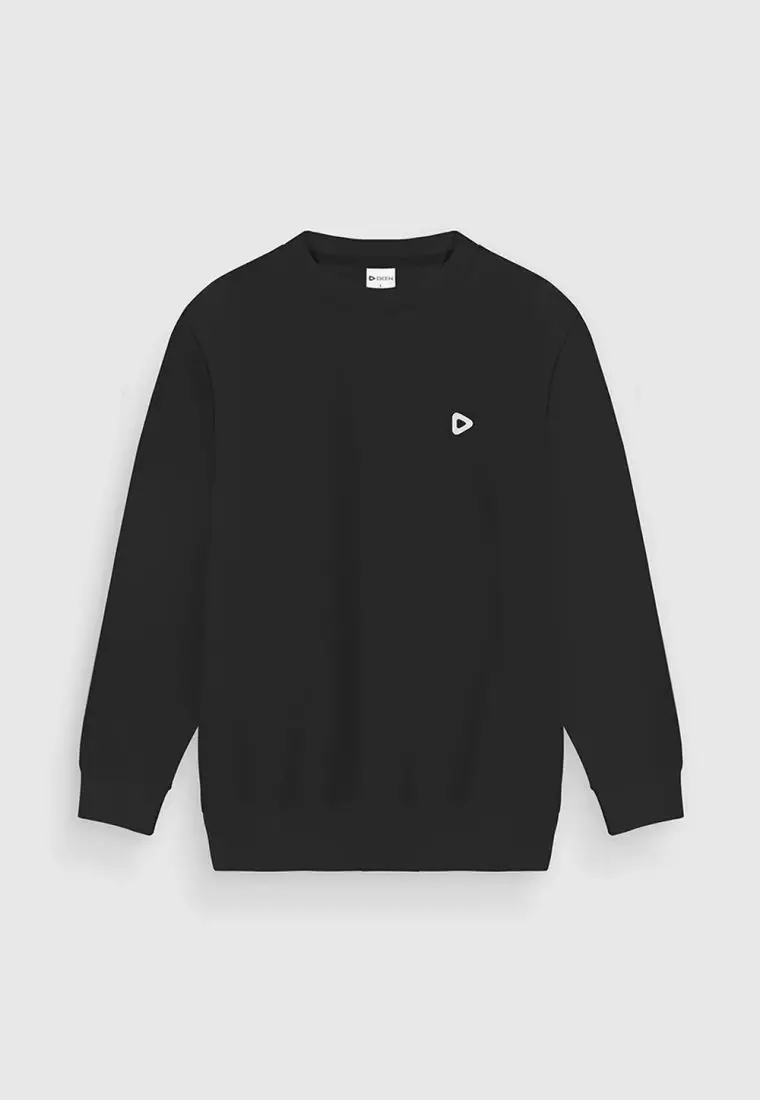 Black Sweatshirt in French-Terry