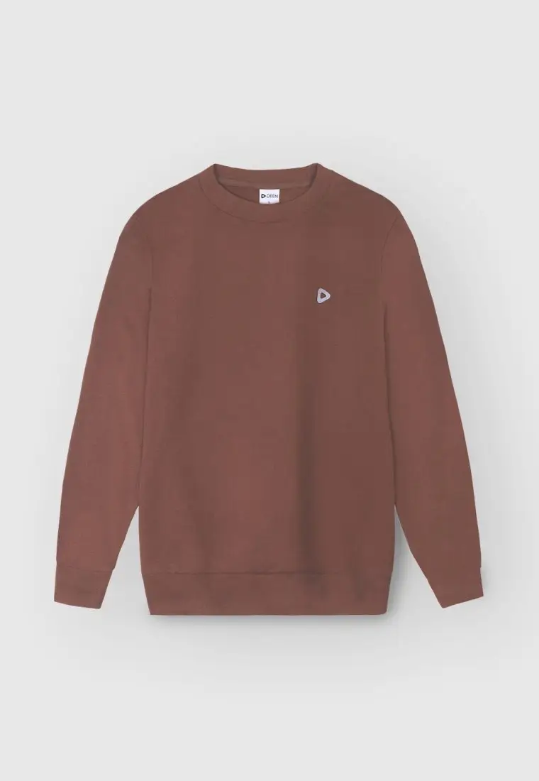 Brown Sweatshirt in French-Terry